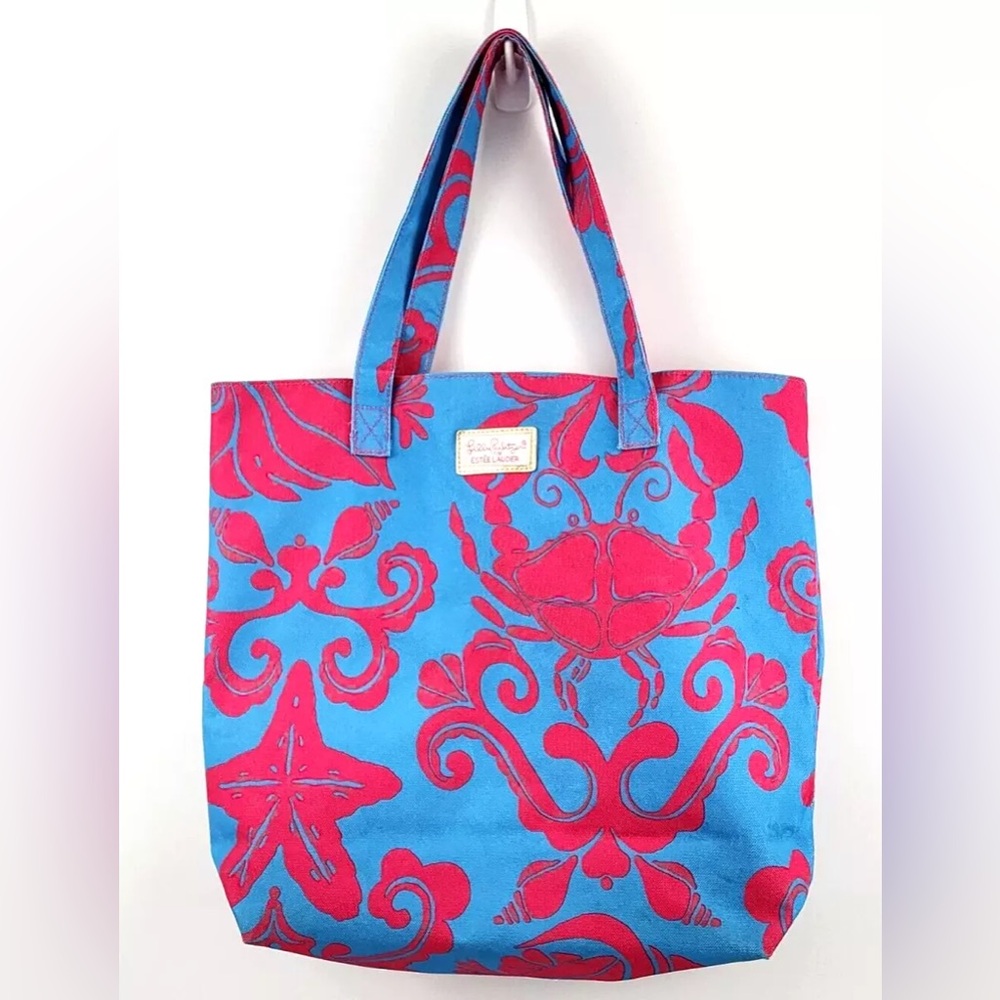 Lily Pulitzer x Estee Lauder beach tote
